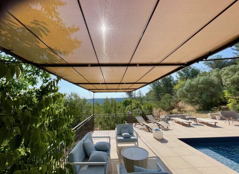 pergola acier avec toile 