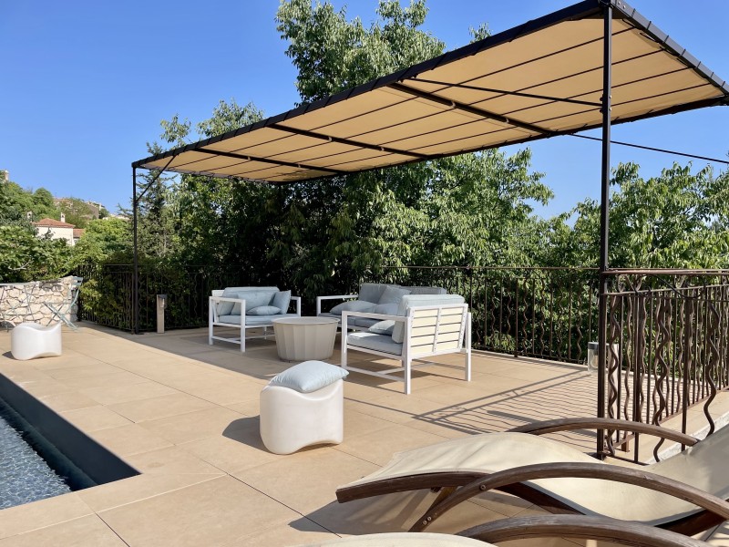 pergola acier avec toile 