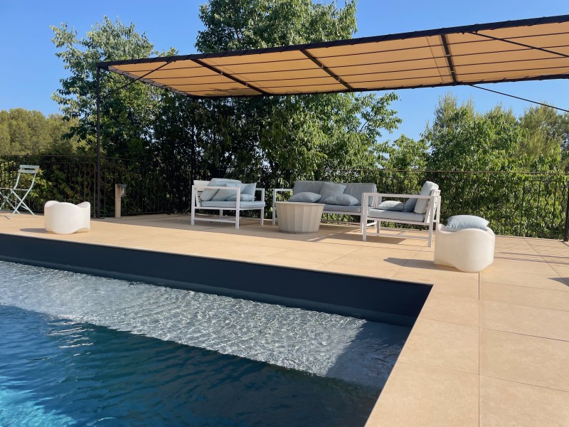 pergola acier avec toile 
