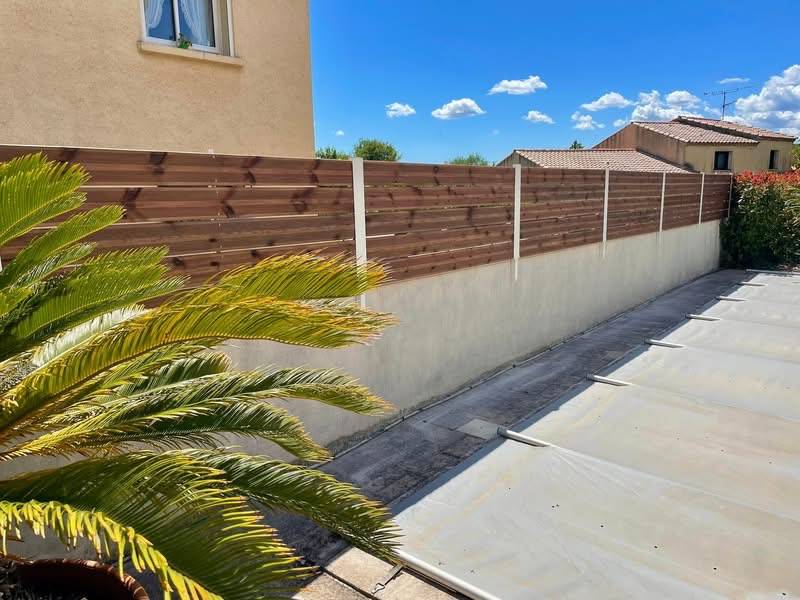 Fabrication et pose d'une cloture en aluminium et bois à Martigues